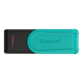   Pendrive, 128GB, USB 3.2 Gen1, KINGSTON "DataTraveler Exodia S", fekete-türkiz