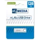 Pendrive, 128GB, USB 3.2 Gen1, alumínium ház, MYMEDIA "Alu" (by VERBATIM)