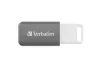Pendrive, 128GB, USB 2.0, VERBATIM "Databar", szürke