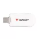 Pendrive, 128GB, USB-C 3.2 Gen1, VERBATIM "Plectra", fehér