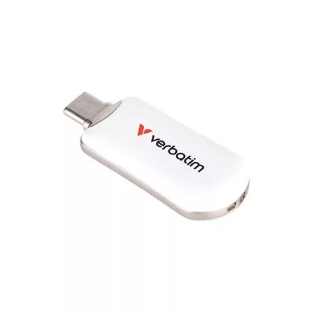 Pendrive, 128GB, USB-C 3.2 Gen1, VERBATIM "Plectra", fehér