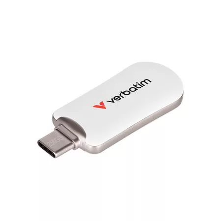 Pendrive, 256GB, USB-C 3.2 Gen1, VERBATIM "Plectra", fehér