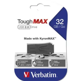   Pendrive, 32GB, USB 2.0, extra ellenálló, VERBATIM "ToughMAX", fekete