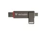 Pendrive, 512GB, USB-A/C 3.2 Gen1, VERBATIM "Dual QuickStick", fekete
