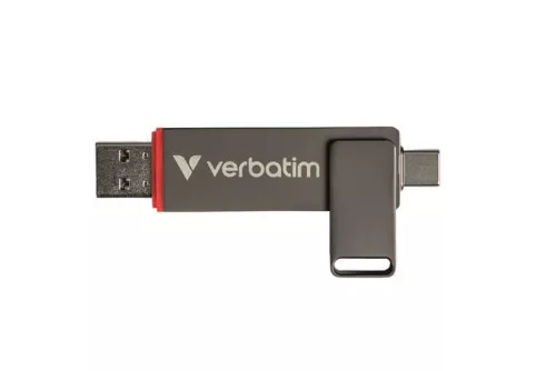 Pendrive, 512GB, USB-A/C 3.2 Gen1, VERBATIM "Dual QuickStick", fekete