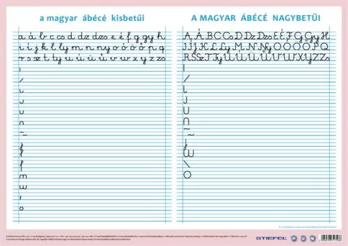 Könyökalátét, kétoldalas, A3, STIEFEL "A magyar ábécé betűi"