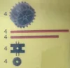 4 nagy kerék + kiegészítõk - CK029 Clics építõjáték