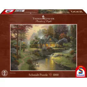   Stillwater Cottage, Thomas Kinkade, 1000 db (58464) Friedliche Abendstimmung