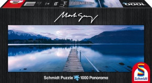 Lake Wakatipu, New Zealand, 1000 db (59291) Panoramapuzzle puzzleragasztóval