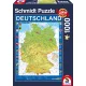 Map of Germany, 1000 db (58287) Deutschlandkarte