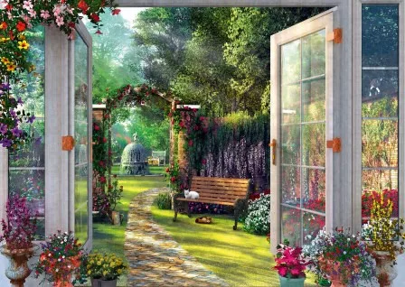 View of the Enchanted Garden, 1000 db (59592) Blick in den verwunschenen Garten