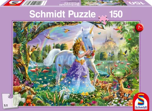 Princess, unicorn and castle, 150 db (56307)