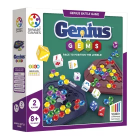   SmartGames Genius Gems logikai társasjáték – Gyorsasági drágakő-párbaj több mint 10 000 kihívással