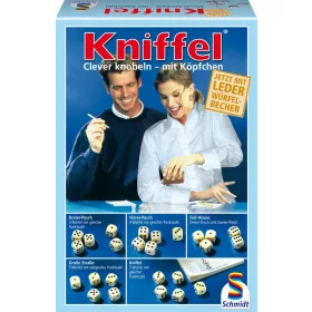   Kniffel Bõr dobópohárral (49030)  Kniffel mit Lederwürfelbecher (49030) Kockapóker