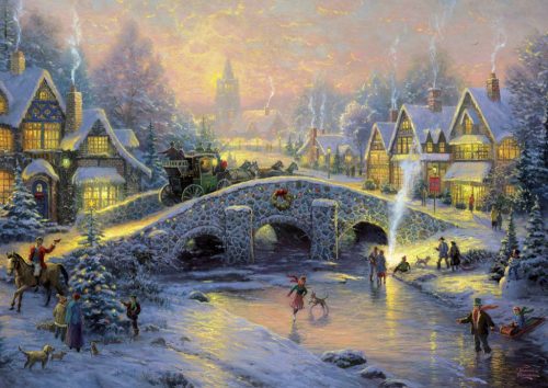 Spirit of Christmas, Thomas Kinkade, 1000 db (58450) Winterliches Dorf