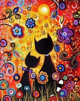 Aranyos Macskák Árnyéka - számfestő készlet
