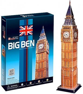 Cubic Fun 3D puzzle közepes Big Ben 47 db-os