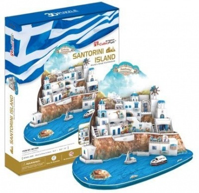 Cubic Fun 3D puzzle nagy Santorini szigete 129 db-os