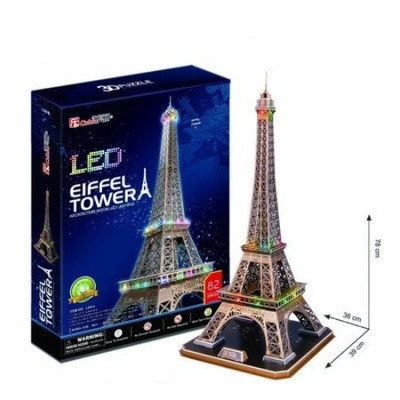 Cubic Fun 3D puzzle Eiffel torony világító