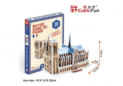 Cubic Fun 3D puzzle mini méret Notre Dame
