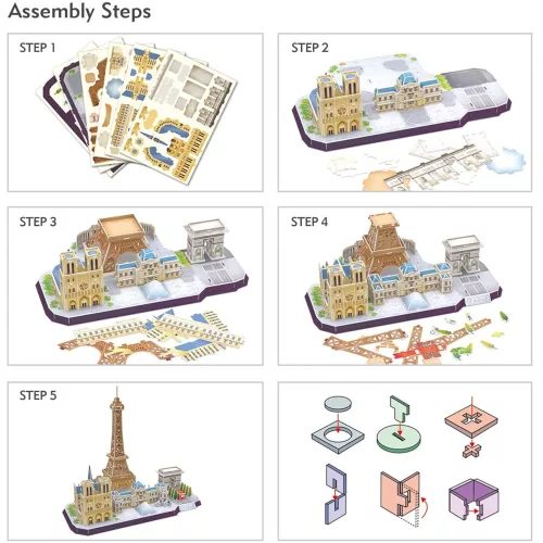 Cubic Fun 3D puzzle City Line Párizs