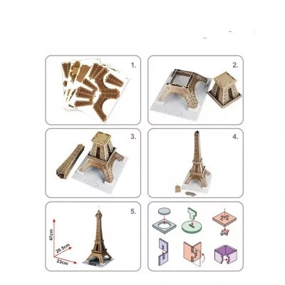 Cubic Fun 3D puzzle Eiffel torony arany 39 db-os