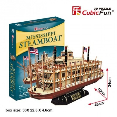 Cubic Fun 3D puzzle Missisippi Steamboat 142 darabos
