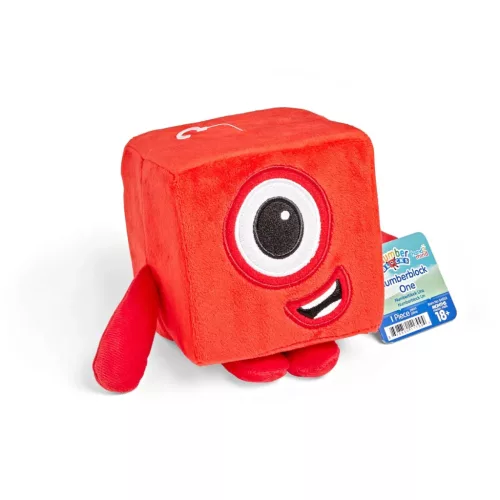 Numberblocks One plüss figura – hivatalos BBC karakter, 18 hónapos kortól