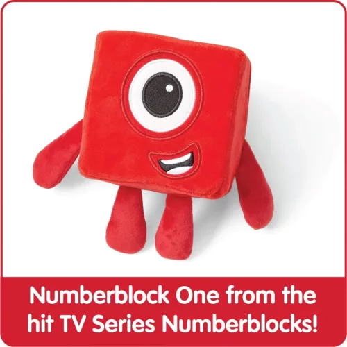 Numberblocks One plüss figura – hivatalos BBC karakter, 18 hónapos kortól