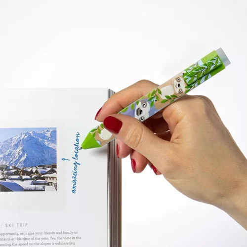 Könyvjelző toll BETÉTTEL - Lajháros (sloth)