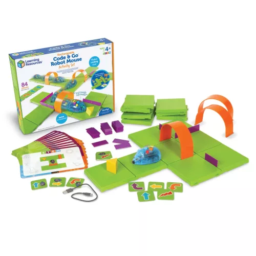 Learning Resources Code & Go® programozható robot egér – újratölthető, kezdő STEM szett (4–8 év)