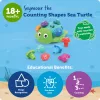Learning Resources Seymour, a számoló formás tengeri teknős – formabedobó és számoló készségfejlesztő játék (18 hó–4 év).​