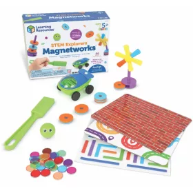   Learning Resources STEM Explorers Magnetworks – Mágneses kísérletező fejlesztőjáték (96 részes)