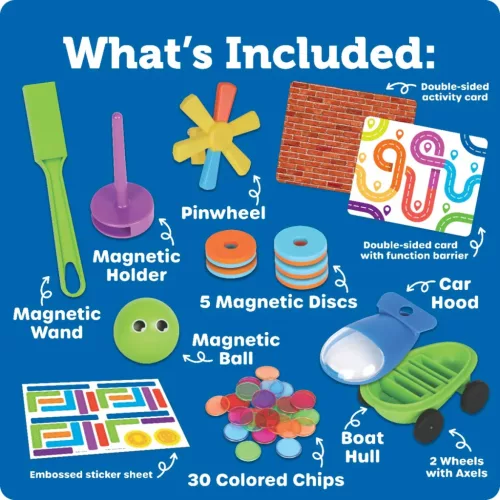 Learning Resources STEM Explorers Magnetworks – Mágneses kísérletező fejlesztőjáték (96 részes)