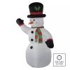 LED felfújható hóember, 200 cm, kültérre és beltérre, hideg fehér