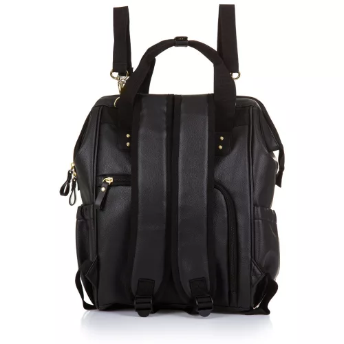 Chipolino babakocsira rögzíthető hátizsák - Black Leather 