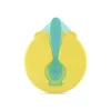 Baby care etető tál + kanál - green