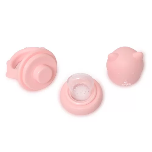 Baby Care etetőháló fogóval - pink