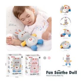   Chipolino Nyugtató nyuszi figura zenével és fénnyel, halvány szürke