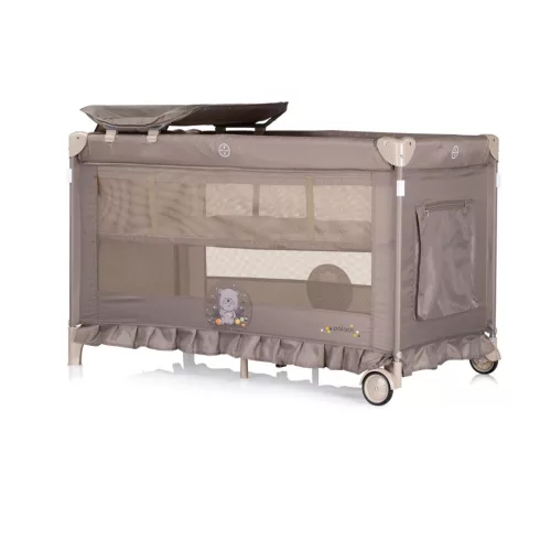 Chipolino Palace multifunkciós utazóágy baldachinnal - Bear beige