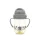 Baby Care szívószálas itató fogantyúval 275ml - Grey/Yellow