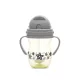 Baby Care szívószálas itató fogantyúval 275ml - Grey/Yellow