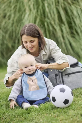 Nuvita 2db-os vízálló előke - Powder Blue/Sage Green 4371