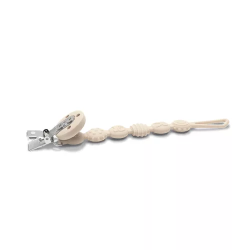 Lorelli Természetes szilikon cumitartó lánc - Beige