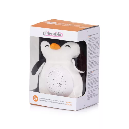 Chipolino projektoros zenélő plüss játék - Penguin