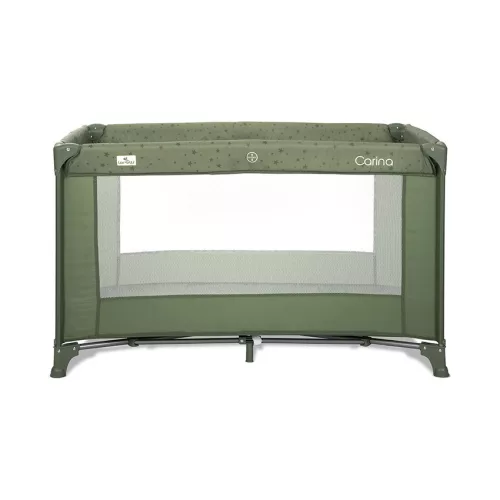 Lorelli Carina 1 fix utazóágy - Oil Green Stars