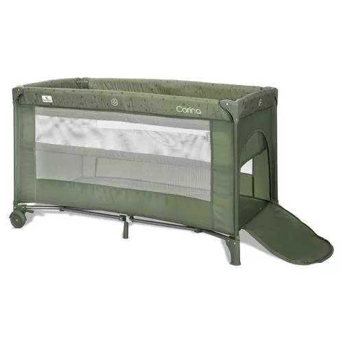 Lorelli Carina 2 multifunkciós utazóágy - Oil Green Stars
