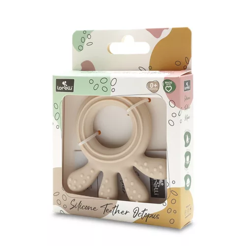 Lorelli Polip természetes szilikon rágóka - Beige