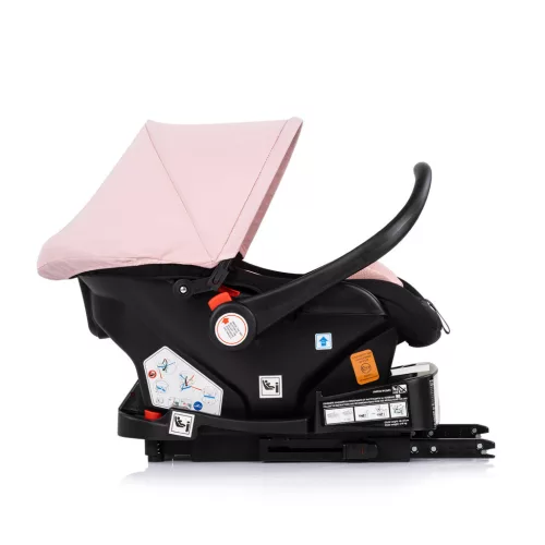 Chipolino Amore autóshordozó adapterrel 40-87cm - Pink powder
