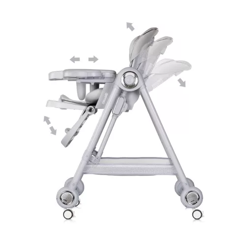 Chipolino Melba 2in1 multifunkciós etetőszék és hinta - platinum